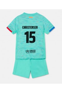 Fotbalové Dres Barcelona Andreas Christensen #15 Dětské Třetí Oblečení 2023-24 Krátký Rukáv (+ trenýrky)